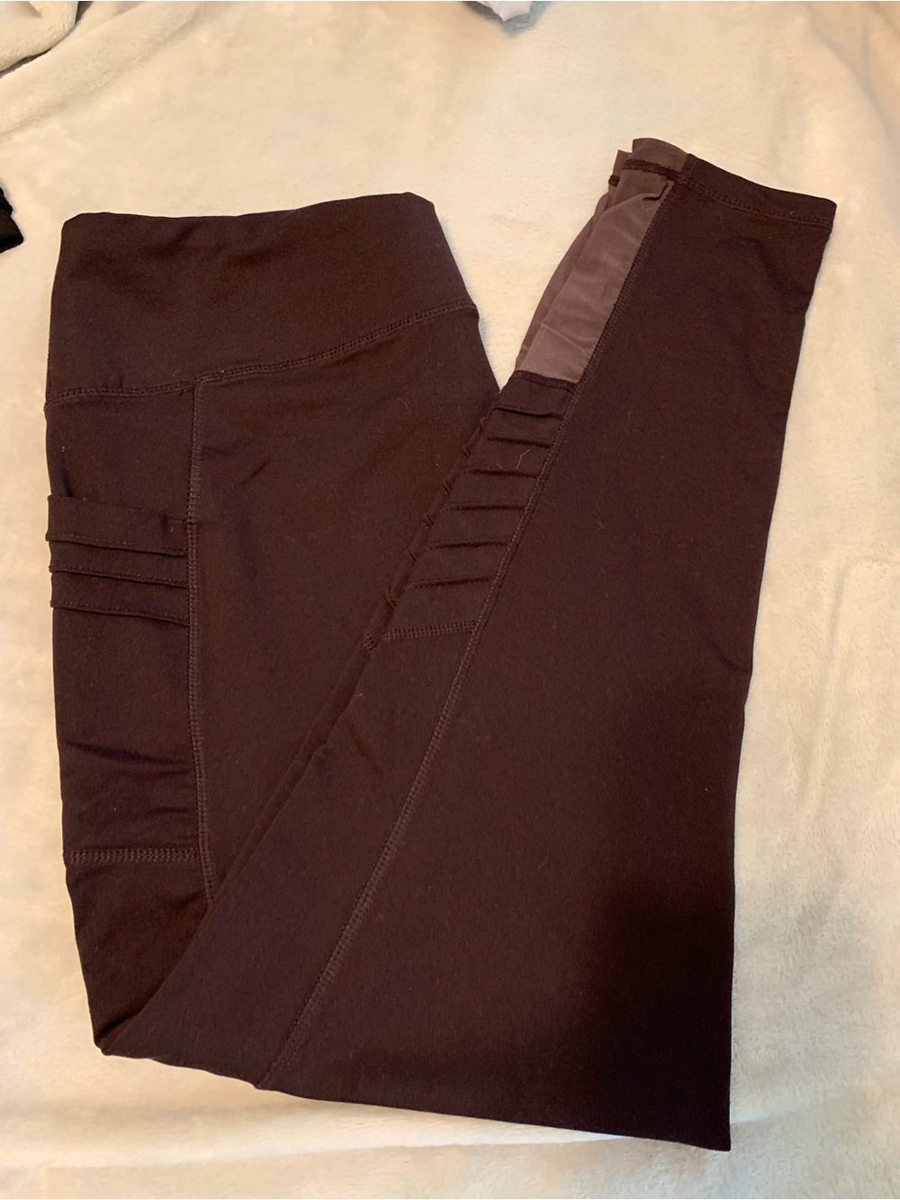 Burgundy Athletic Leggings with Side Panel Detail Tangerine xxl
